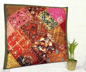 Patchwork Pillow Indian 30" Handmade Cushion Cover Case Decor Sofa Embroidered - Picture 1 of 9