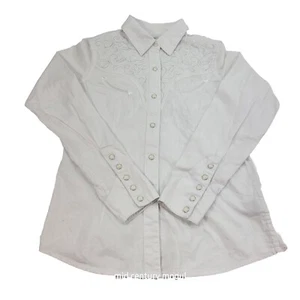 Panhandle Slim Western Shirt Womans Small Embroidered Cowboy Pearl Snap - Picture 1 of 11
