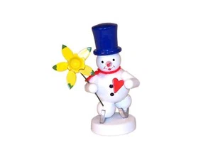 Christmas Decoration Snowman with Ice Skates Height 9cm NEW Snow Ice Man - Picture 1 of 1