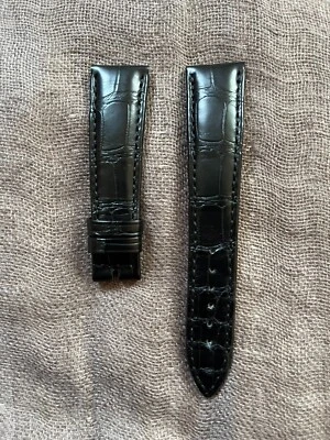 正品宝玑 20 毫米 x 16 毫米黑色皮革表带/表带 ( SAE ) — 第 1/4 张图片