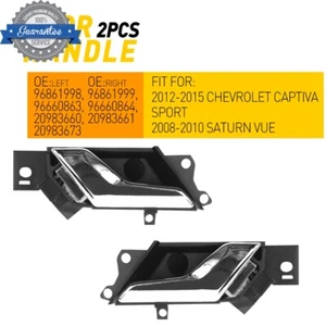 2PCS L+R Interior Inside Inner Door Handle Chrome For Chevy Captiva 2012-2015 O - Picture 1 of 10