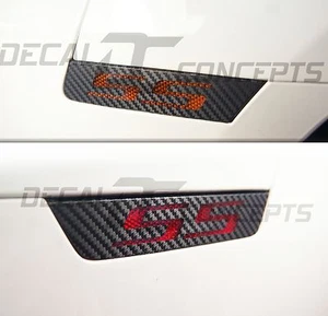 2010-2015 Camaro Side Marker SS Carbon Fiber Decal kit - Chevy cover sticker 4pc - Picture 1 of 5