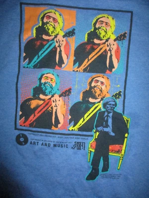 Blue 2021 Repro JERRY GARCIA 1978 Egypt Andy Warhol GRATEFUL DEAD T Shirt Large - Image 1 of 4