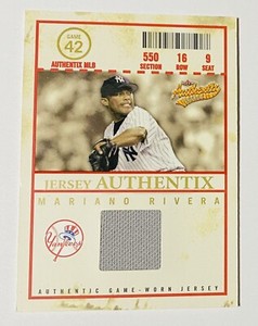 2005 Fleer Authentic MARIANO RIVERA JERSEY AUTHENTIX NY YANKEES 