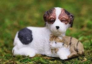 Miniatura Jardín Peludos Friends Perro con Gato Hada WS 1425 - Imagen 1 de 7