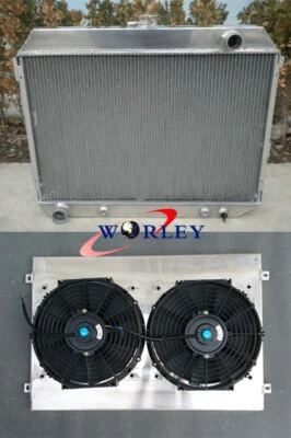 Radiador y cubierta y ventiladores para 68-74 Dodge Charger/Challenger 70-74/68-72 Plymouth GTX Foto 1 de 4