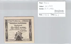 FRANCE - ASSIGNAT - 10 SOUS - 23.5.1792 - PICK A68b - Imagen 1 de 2