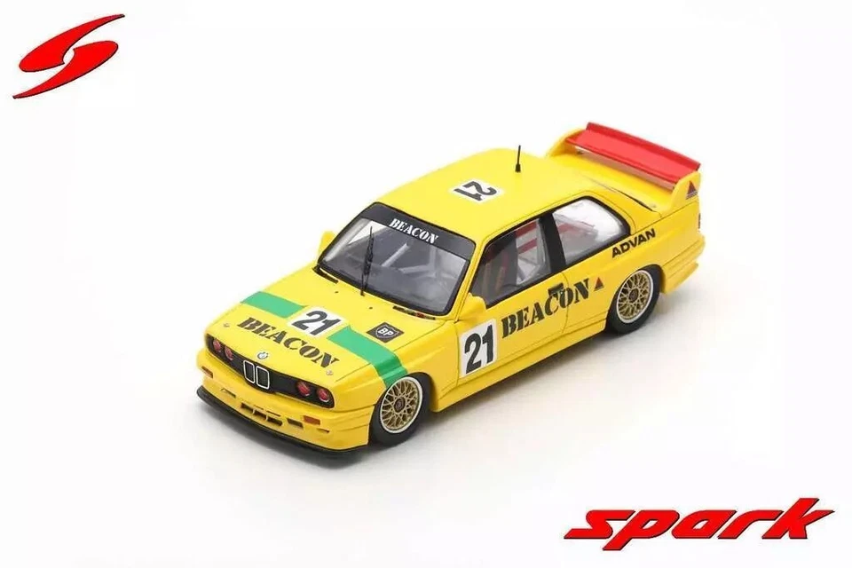 1/43 Spark BMW E30 Thunderbolt 1995 #21 amarillo con caja de Japón modelo coche SA186 Foto 1 de 2