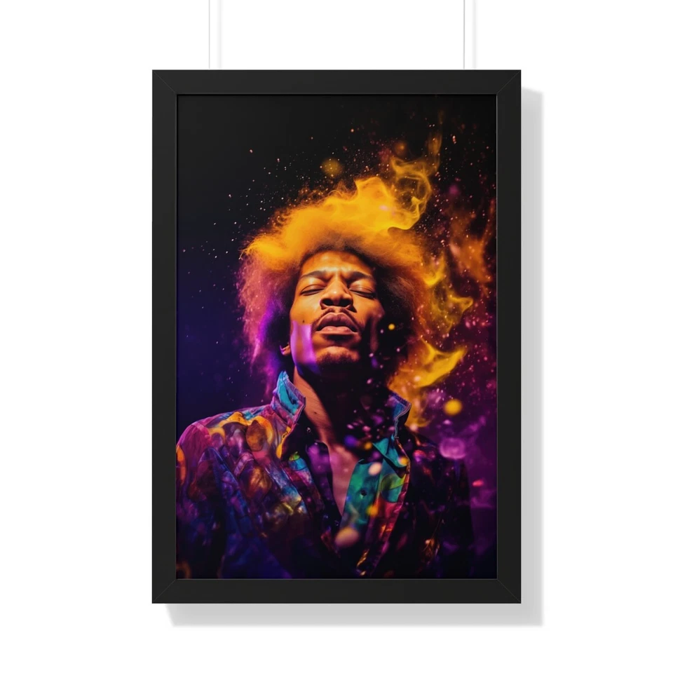 Джими Хендрикс "Mind on Fire" от NGM - постер в рамке - Изображение 1 из 1