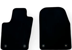 Front Car Floor Mats For Jeep Grand Cherokee Velour Waterproof Carpet Liners 2pc - Picture 1 of 9