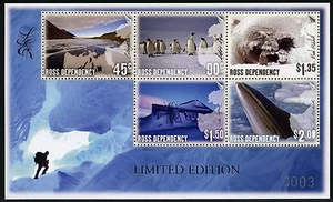 Ross Área 2005 Paisajes Ballena Pingüinos Antártida Edición Limitada Bloque 1 MNH - Imagen 1 de 2