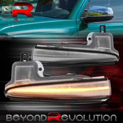 For 2016-2021 Tacoma RAV4 Clear Sequential LED Side Mirror Turn Signal Light Set - Image 1 of 4