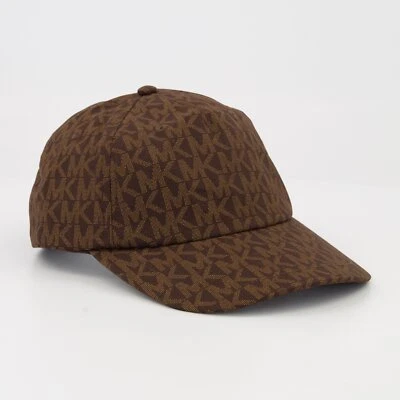 Michael Kors Monogram MK Logo Brown Baseball Cap Hat Unisex One Size - Image 1 of 4
