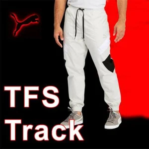 MEN PUMA TFS TRACK PANTS TAILORED FOR SPORTS TAPER RETRO GRAY 598097-05 MEDIUM - Picture 1 of 12