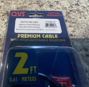 VGA Cable 2 Foot - Male To Female - Photo 1/2