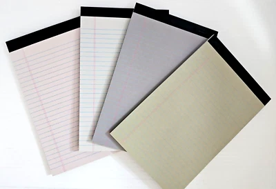 Legal Pads Perforated 5"x8" Narrow Lines 50-Sheet Pads with 4 Neutral Colors - Image 1 of 4