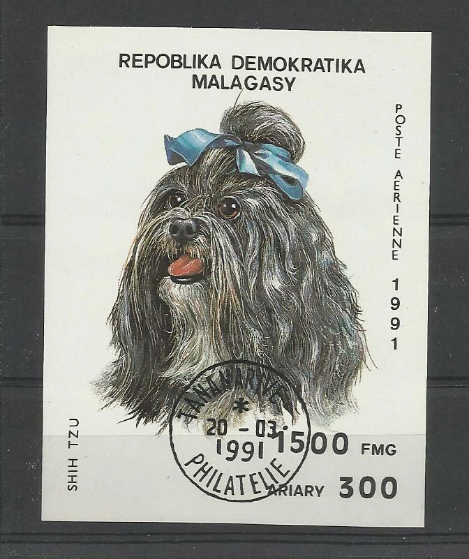  chien dog hund perro Bloc Feuillet oblitéré 50  Madagascar - Photo 1/1