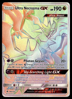 Ultra Necrozma GX (Secret) Secret Rare Holo SM - Forbidden Light 140/131 NM Poké - Image 1 of 2