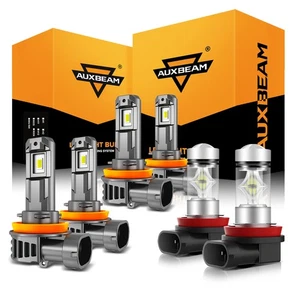 For Nissan Murano 2015-2018 AUXBEAM Fanless LED Headlight Fog Light Combo 6500K - Picture 1 of 12