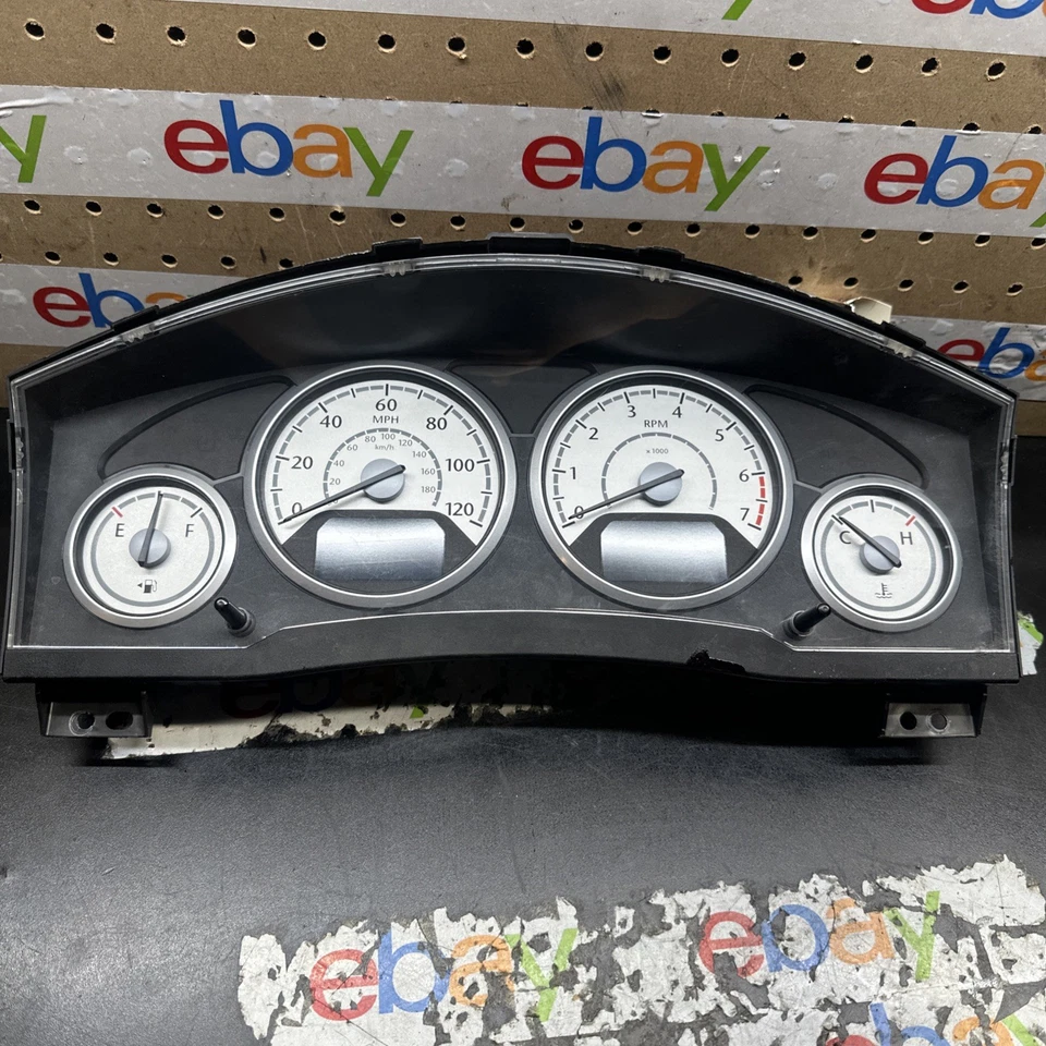 Velocímetro Chrysler Town & Country 2008 medidores numerados negros, millas 153.250 Foto 1 de 4