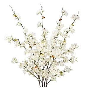 4pcs Artificial Cherry Blossom Flower Branches, 39.4" Fake Silk Pink Cherry - Picture 1 of 7
