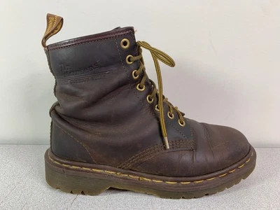 Vintage Doc Dr Martens Brown Leather Boots Made in England Womens 7 - Image 1 of 4