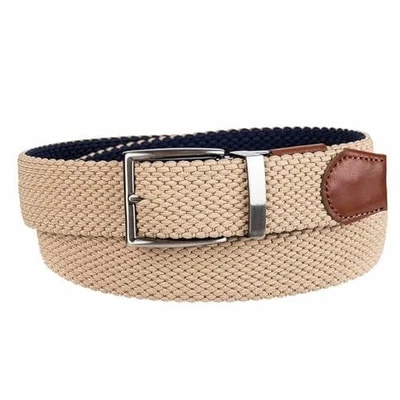 NEW Tommy Bahama Men's Reversible Stretch Belt Size L/XL (38-42) Khaki/Navy - Image 1 of 4