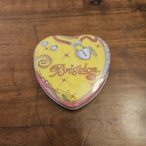 BRIGHTON JEWELRY TIN TRINKET BOX HEART-SHAPED - Picture 1 of 3