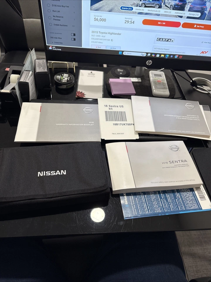 Manual do proprietário Nissan Sentra 2018 com estojo - Imagem 1 de 1