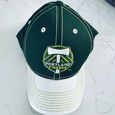 Portland Timbers Cap Hat  Adult  Green Adidas MLS Soccer Stretch - Image 1 of 2