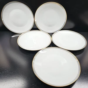 5 Rosenthal Gala Blue Dinner Plates Set Vintage Elegant Dishes Germany Retro Lot - Picture 1 of 24