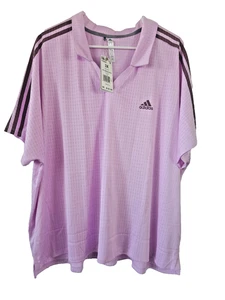 Adidas Para Mujer Estándar 3 Rayas Polo Bliss Lila Púrpura 3X-Grande NUEVO - Imagen 1 de 6