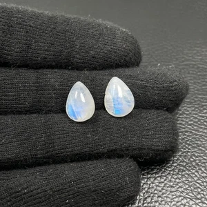 1 paio di pietre di luna blu cabochon circa 14x10 mm n. U34011 - Foto 1 di 1