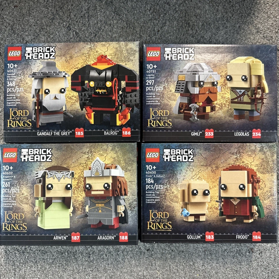 LEGO BrickHeadz Lord of the Rings LOT of 4 40630 40631 40632 40751 - Image 1 of 1