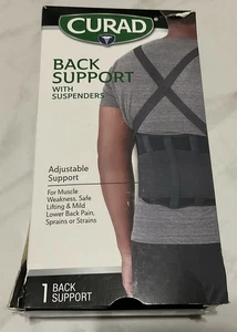 CURAD Rückenstütze mit Hosenträgern verstellbare Stütze Größe L schwarz *LESEN* - Bild 1 von 5