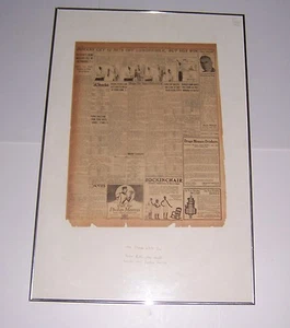 CHICAGO DAILY TRIBUNE JUNI 1919 BABE RUTH BOSTON RED SOX DOPPELKOPF GERAHMT - Bild 1 von 5