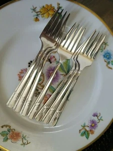 Oneida Prestige Silverplate Salad Forks No Mono Set Of Seven (7) - Picture 1 of 4