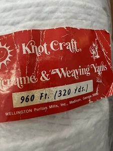 KNOT CRAFT Macrame Weaving 960 ft Size .50/4 Ply Polyester White #E7604T0056 - Picture 1 of 7
