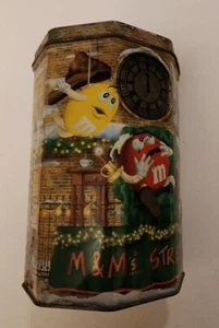 M&M's Christmas Village Series Clock Tower #10 Tin Box Street Players 2000 - Picture 1 of 6
