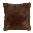 LUXURY LARGE SUPER SOFT WARM PLAIN FAUX FUR MINK FILLED CUSHIONS OR COVERS