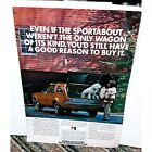 1972 American Motors Hornet Sportabout Car Print Ad vintage 70s woman dog