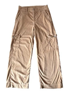 American Eagle Pants Womens 10 Baggy Wide Leg Cargo Super High Rise Corduroy - Picture 1 of 10