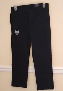 NAUTICA Boys Black Flat Front Adjustable Waist Pants Size 10 Husky NWT - Picture 1 of 5