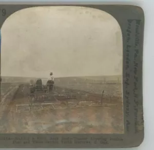Making Good Seed Bed with Tractor SD South Dakota Stereoview - Picture 1 of 4