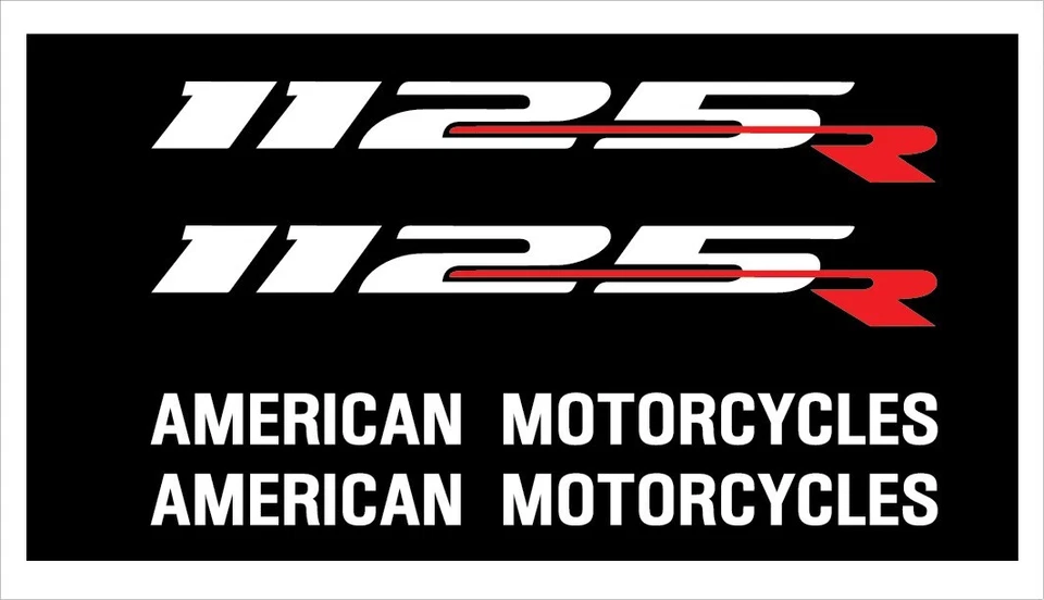 Calcomanías de vinilo Buell 8" 1125R y American Motorcycles (2). Un par ea. Foto 1 de 1