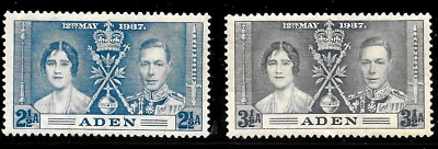 1937Aden SC#14,15  MLH OG VF - Image 1 of 2