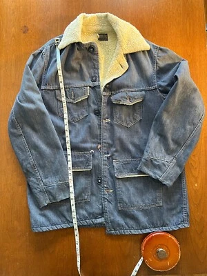 Chaqueta de mezclilla de colección Sears Robuck abrigo polar vintage XL grande LL Bean Lands End Foto 1 de 4