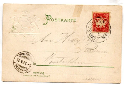 GERMANY schiffspost ship mail 1901 Lindau to Romanshorn: Beautiful Postcard !!! - Image 1 of 2