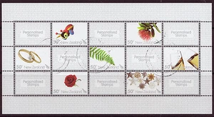 NEW ZEALAND 2007 PERSONALISED STAMPS SHEETLET OF 7 FINE USED - Picture 1 of 1