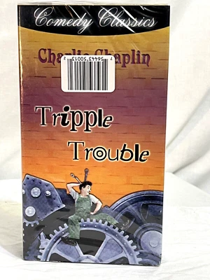 Brand New Sealed Charlie Chaplin Tripple Trouble VHS 1918 Silent Film - Image 1 of 4